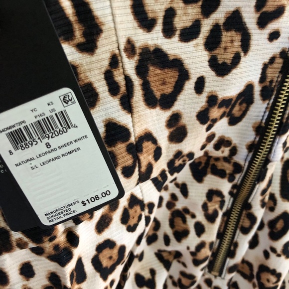 Black mesh & leopard guess Romper - Picture 3 of 4